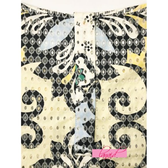 Zara Perforated Tank Floral Laser-Cut Cut-Outs Cutouts Sleeveless Blouse Top M - Picture 7 of 10